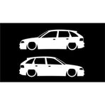 Opel Astra F HB Basık kasa sticker kelebek cam yapıştırması