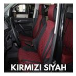 Opel Astra G Sedan Lüx Oto Koltuk Minderi Ön Arka 5'li Set ELEGANCE Serisi KIRMIZI SİYAH