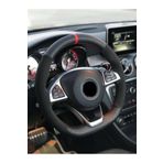Opel Astra H Alkantra-karbon Kırmızı Yüzüklü Direksiyon Kılıf