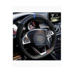 Opel Astra H Uyumlu Alkantara-Karbon Mavi Yuzuklu Direksiyon Kilif