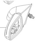 Opel Astra HB 04 07 Elektrikli Isıtmalı Sağ Kapı Aynası