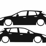 Opel Astra j Basık kasa sticker kelebek cam yapıştırması