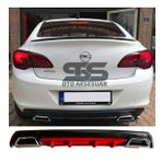 Opel Astra J Difüzör Arka Tampon Eki 2 Egzoz Çıkışlı Kırmızı Lüx Tip
