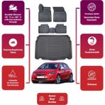 Opel Astra J Hatchback 2017 Model Bagaj Havuzu+4d Araca Özel Havuzlu Paspas Takımıı Maxii - Siyah