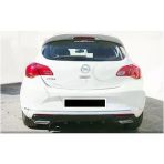 Opel Astra J İcin Hatchback 2013 - 2015 Egzoz Gorunumlu Arka Tampon Eki - Difuzor (Plastik)