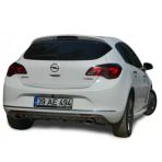 Opel Astra J İcin Hatchback Makyajli (2013-2015) Arka Tampon Eki - Difuzor (Plastik)