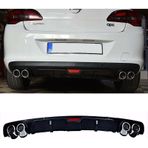 Opel Astra J Sedan Siyah Difüzör 4 Krom Egzoz Görünümlü Difizör Arka Ek Body Kit
