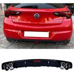 Opel Astra K Siyah Difüzör 4 Krom Egzoz Görünümlü Difizör Arka Ek Body Kit 2015 - 2021