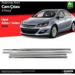 Opel Astra Uyumlu J Sedan Krom Cam Çıtası 4 Parça 2012 Üzeri