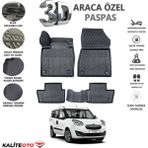 Opel Combo 2011-2019 Model Arası Tam Uyumlu Kokusuz 3D Havuzlu Paspas - Siyah