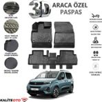 Opel Combo 2024 Model Tam Uyumlu Kokusuz 3D Havuzlu Paspas - Siyah