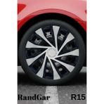 Opel Corsa 15'' Inç Jant Kapağı (4 Adet) Siyah Gri C123