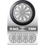 Opel Corsa Astra Vectra 16" Inç Uyumlu 4 Adet 1 Takım Gri Kırılmaz Esnek Jant Kapağı 040 - 16 inç