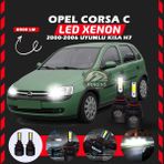 Opel Corsa C 2000-2006 Kısa Far Uyumlu Şimşek Etkili Led Xenon Light Series H7
