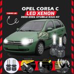 Opel Corsa C 2000-2006 Kısa Far Uyumlu Şimşek Etkili Led Xenon Premium Series H7