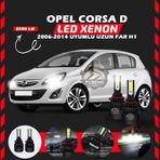Opel Corsa D 2006-2014 Uzun Far Uyumlu Şimşek Etkili Led Xenon Light Series H1