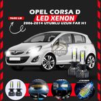 Opel Corsa D 2006-2014 Uzun Far Uyumlu Şimşek Etkili Led Xenon Pro Series H1