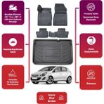 Opel Corsa D 2008 Model Bagaj Havuzu+4d Araca Özel Havuzlu Paspas Takımıı Proxy - Siyah