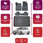 Opel Corsa D 2010 Model Bagaj Havuzu Araca Özel Extra Havuzlu Paspas Takımı Maxi - Siyah