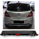 Opel Corsa D Uyumlu Body Kit Difüzör 4 Çıkış Yuvarlak Siyah Model 2