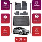 Opel Corsa E 2016 Model Bagaj Havuzu+4d Araca Özel Havuzlu Paspas Takımıı Maxii - Siyah