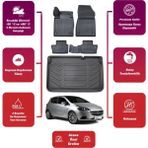 Opel Corsa E 2016 Model Bagaj Havuzu+4d Araca Özel Havuzlu Paspas Takımıı Proxy - Siyah