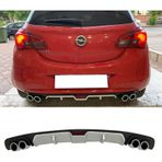 Opel Corsa E Çift Egzoz Görünümlü Gri Difüzör