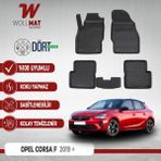 Opel Corsa F Paspas 2019 Sonrası 3D Havuzlu Paspas Seti - Siyah