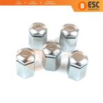 Opel için 5 adet Gümüş Plastik Bijon Kapağı 6006066 32.80 mm 17mm