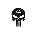 Opel Kuru Kafa Punisher Araba Sticker Yapıştırma