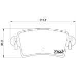 Opel Movano Arka Fren Balatası (1998-2003) 1605982 8671095209 2.8 Dtı
