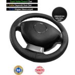 Opel Signum Özel Süper Deri Direksiyon Kılıfı, Siyah Nokta Desenli Özel Süper Deri Model