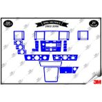 Opel Vectra C 2002-2008 Torpido Konsol Trim Göğüs Maun Kaplama Set 21 Parça Mavi