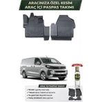 Opel Vivaro Panelvan 2024 Model Aracınıza Özel Üretim Esnek Kauçuk Paspas Takımı + Hediyeli - Siyah
