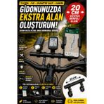 Open City Bisiklet Gidon Uzatma Aparatı 20 cm Telefon Far Kilometre Taşıyıcı Scooter Aksesuar Barı - Siyah