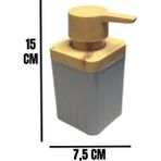 Open Home Concept 1 Adet Akrilik Sıvı Sabunluk Mutfak Banyo Sabunluk Seti- 400 ml Kahverengi