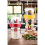 Open Home Concept 2 Adet Diyet & Kahvaltı Için Çatal & Kaşıklı Kapaklı Yoğurt Müsli Salata Meyve Saklama Kabı - 1100ML