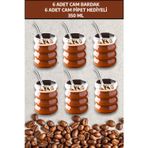 Open Home Concept 6 Adet Boğumlu Borosilikat Kokteyl Soğuk Sıcak Kahve Meşrubat Bardağı 6 Cam Pipet Hediye 350 ML