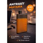 Open Home Concept Flexibottle A5 – Soğuk Kahve, Su, Meyve Suyu, Smoothie Taşıma Için Çok Amaçlı Defter Matara Antrasit - 430 Ml