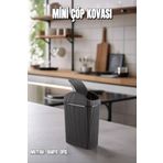 Open Home Concept Mini Çöp Kovası, Mutfak, Banyo, Tuvalet, Ofis Çöp Kutusu Siyah