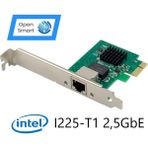 Open Smart 1 Port Intel I225-T1 2,5gbe Pcıe X1 Ethernet Kart - OPS7265NT