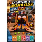 OpenCity 2 Kişilik Parmak Basketbol Oyunu Skor Tablolu Masaüstü Mini Basket Potası Eğitici Çocuk Oyuncağı