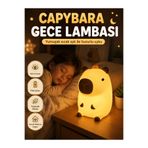 OpenCity Capybara Gece Lambası Pilli Yumuşak Silikon Çocuk Odası Uyku Lambası Dekoratif Işık