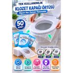 OpenCity Tek Kullanımlık Klozet Kapağı Örtüsü 50 Adet Hijyenik Seyahat Tipi Tuvalet Koruyucu Kılıf Seti