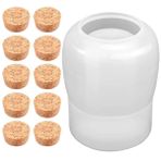 Operitacx 1 Takım Saklama Kabı Kalıbı Reçine Şişesi Mumluk El Sanatları Silikon Kalıp Takı Tutucu Kapaklı Kavanoz Reçine Kalıbı Diy Şişe Yapımı Kalıp Epoksi Aromaterapi 3 Boyutlu Silika Jeli