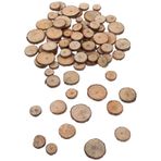 Operitacx 100 Adet Ahşap Kütük Dilimleri Diskler Zanaat Ahşap Daireler DIY El Sanatları Düğün Centerpieces Masalar Bardak Altlıkları Için Taban (Küçük Boyutlu Yaklaşık 1-3 Cm)