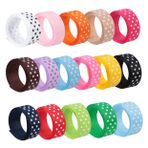 Operitacx 16 Adet Noktalı 16 mm polyester baskılı nervürlü şerit saç dekoru çiçekli takım elbise kurdele çiçek buketi için şerit kendin yap şerit bez şerit düğün Koli bandı Çan süslemek