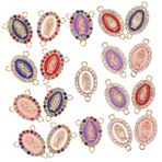 Operitacx 19 Adet Bakire Kolye Takı Takılar Kolye Rhinestones Bakire Takılar Takı Diy Kolye Diy Takılar Kolye Meryem Ana Bilekliği Diy Takı Aksesuarı Şanslı Takılar Alaşım Küpe