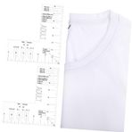 Operitacx 2 Adet Akrilik Cetvel Giyim Beden Tablosu T-Shirt Cetvel T Gömlek Ölçü Aracı T Tişörtler Için Cetvel Dikiş Ürünleri T Gömlek Cetvel Kılavuzu T-Shirt Ölçüm Araçları Sol Göğüs