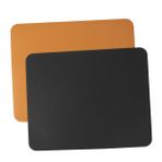 Operitacx 2 Adet Deri Fare Altlığı Deri Fare Pedi Kaymaz Kauçuk Tabanlı Mousepad Ped Için Bilgisayar Deri Paspas Oyun Tablası Ergonomik Ped Çift ​​taraflı Mat Çalışma Pedi Dizüstü Bilgisayar